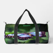 Blue Butterfly Natuur gepersonaliseerd Plunjezak (Voorkant)