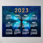 Blue Butterfly of Joy & Luck 2023 Calendar Poster (Voorkant)