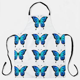 Blue Butterfly Pattern Keuken Schort