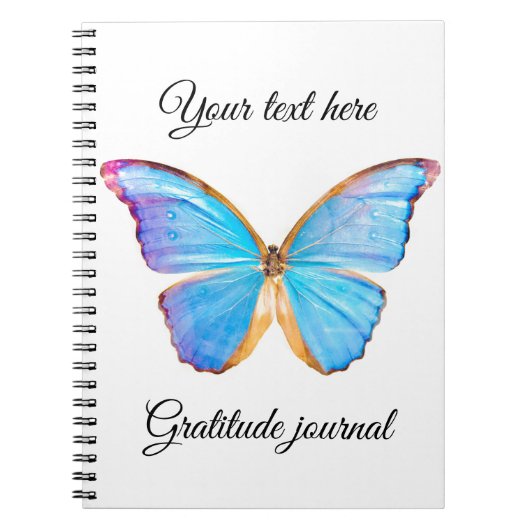 BLUE-BUTTERFLY personaliseren Notitieboek (Voorkant)
