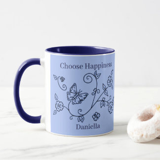 Blue Butterfly Reminder Mug