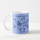 Blue Butterfly Reminder Mug (Gauche)