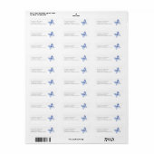 Blue Butterfly Return Address Label (Full Sheet)