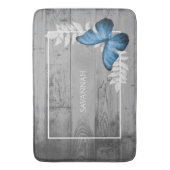 Blue Butterfly Rustic Specialized Bath Mat (Voorkant Verticaal)