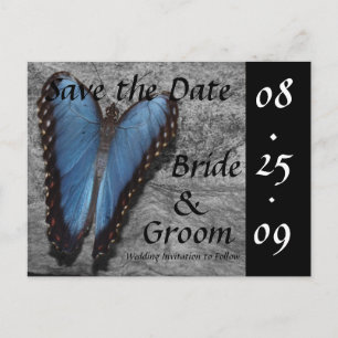 Blue Butterfly Save the Date Briefkaarten