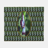Blue Butterfly sluit Natuur Pattern op Fleece Deken (Voorkant (Horizontaal))