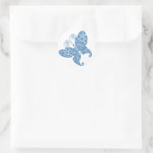 Blue Butterfly-sticker Ronde Sticker (Tas)