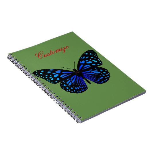 Blue Butterfly Thunder_Cove Notitieboek (Rechterzijde)