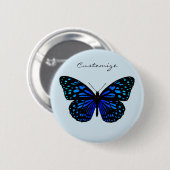 Blue Butterfly Thunder_Cove Ronde Button 5,7 Cm (Voorkant /achterkant)