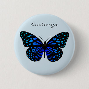 Blue Butterfly Thunder_Cove Ronde Button 5,7 Cm