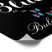BLUE BUTTERFLY VROUW POSTER (Hoek)