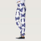 Blue Butterfly Waterverf Aangepaste Leggings (Links)