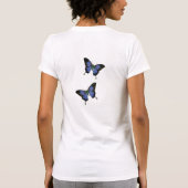 Blue Butterfly Women's Racerback T-Shirt (Achterkant)