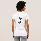 Blue Butterfly Women's Racerback T-Shirt (Achterkant volledig)