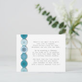 Blue Button Insert-kaart Briefkaart (Staand voorkant)