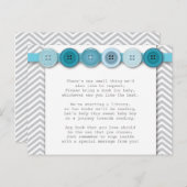 Blue Button Insert-kaart Briefkaart (Voorkant / Achterkant)