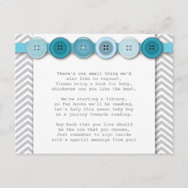 Blue Button Insert-kaart Briefkaart