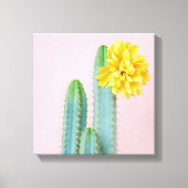 Blue Cactus Trio Canvas Afdruk (Voorkant)