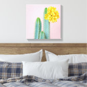Blue Cactus Trio Canvas Afdruk (Insitu (Slaapkamer))