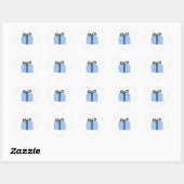 Blue Cadeau Illustration Holiday Sticker (Vel)