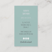 Blue Cake, Cupcake Cartes de visite (Dos)