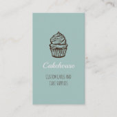 Blue Cake, Cupcake Cartes de visite (Devant)