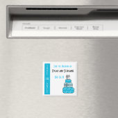 Blue Cake Enregistrer le Mariage Date Magnet (In Situ (Lave-vaisselle))