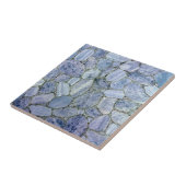 Blue Calcite Quartz Print Backsplash Ceramic Tegel Tegeltje (Zijkant)