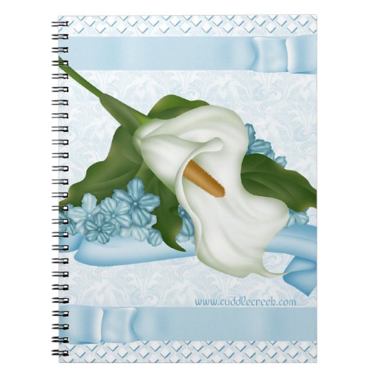 Blue Calla Lily notebook Notitieboek (Voorkant)