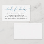 Blue Calligraphy Books for Baby Request Informatiekaartje (Voorkant / Achterkant)