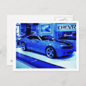 "Blue Camaro" © 2009 S.J. Briefkaart (Voorkant / Achterkant)
