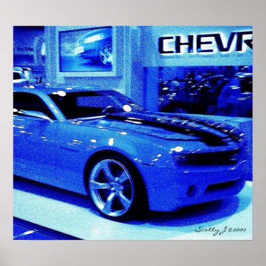 "Blue Camaro" © 2009 S.J. Poster (Voorkant)