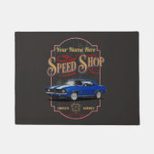 Blue Camaro Custom Garage Deurmat (Voorkant)