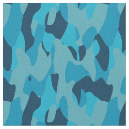 Blue Camo abstract Stof