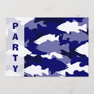 Blue Camo Bass Gevist Kaart