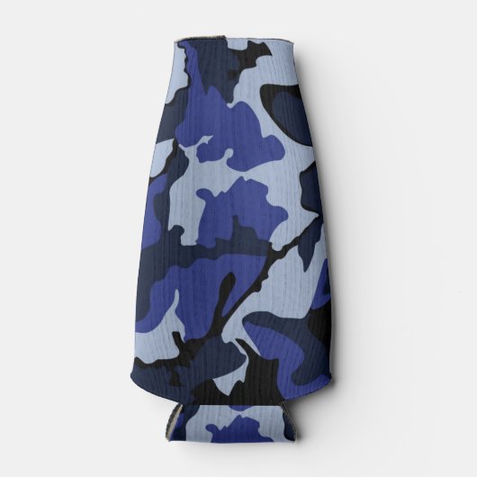 Blue Camo Bottle Cooler (Voorkant)