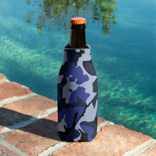 Blue Camo Bottle Cooler (Insitu Zwembad)