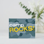 Blue Camo CAMP ROCKS Briefkaart (Staand voorkant)