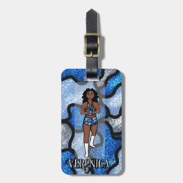 Blue Camo Dancer #1 Luggage Tag Bagagelabel
