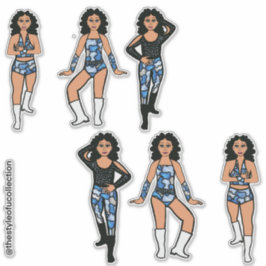 Blue Camo Dancer #2 Sticker
