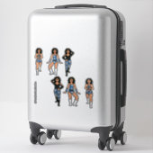 Blue Camo Dancer #2 Sticker (Koffer)