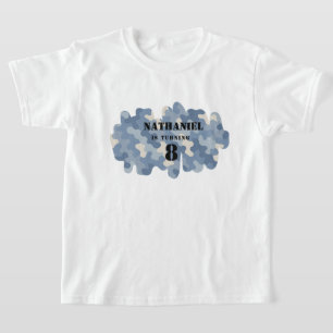 Blue Camo Military   Verjaardag van het leger T-shirt