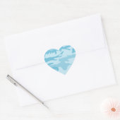 Blue Camo Pattern Hart Sticker (Envelop)