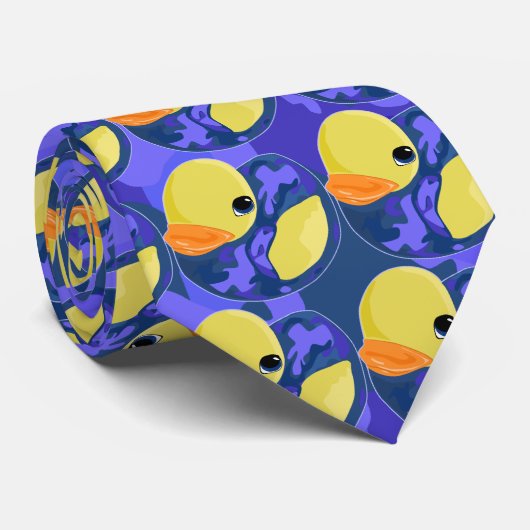 Blue Camo Rubber Ducky Stropdas (Opgerold)