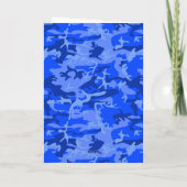 Blue Camouflage 17th Birthday Kaart (Achterkant)