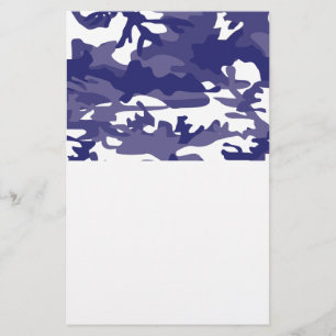 Blue Camouflage Briefpapier