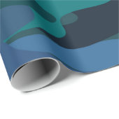 Blue Camouflage Cadeaupapier (Rol Hoek)