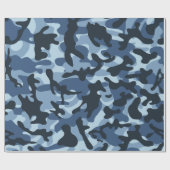 Blue Camouflage Cadeaupapier (Vlak)
