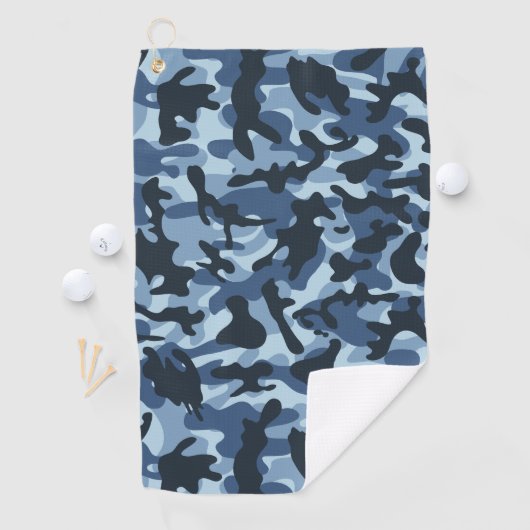 Blue Camouflage Golfhanddoek (Insitu)