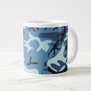 Blue Camouflage Grote Koffiekop